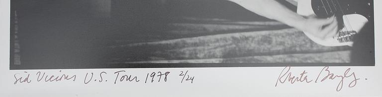 ROBERTA BAYLEY, fotografi, Sid Vicious, US tour, 1978", sign, numr 2/24.