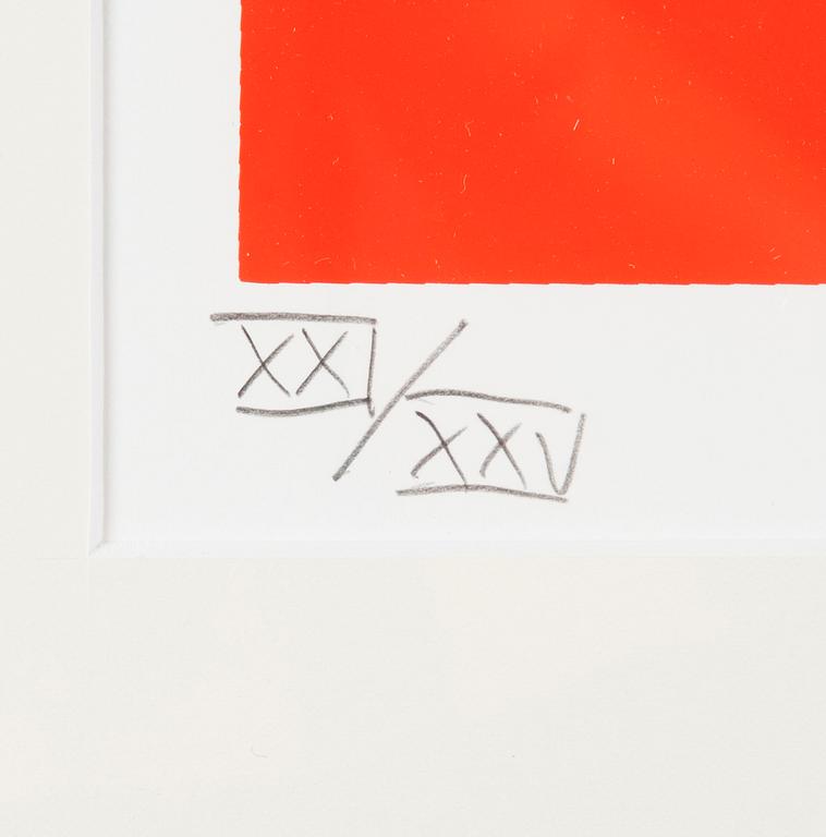 PAUL OSIPOW, serigrafi, signerad, daterad -90 och numrerad XXI/XXV.