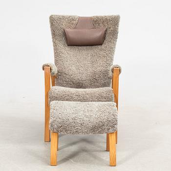 Armchair with footstool, "Focus", Bröderna Andersson, 21st century.
