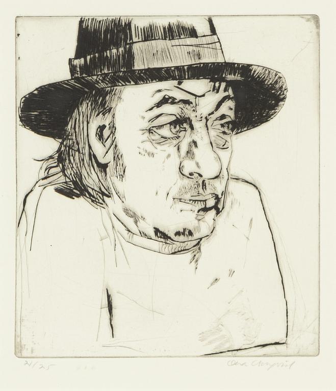 Lena Cronqvist, drypoint, signed 21/25.