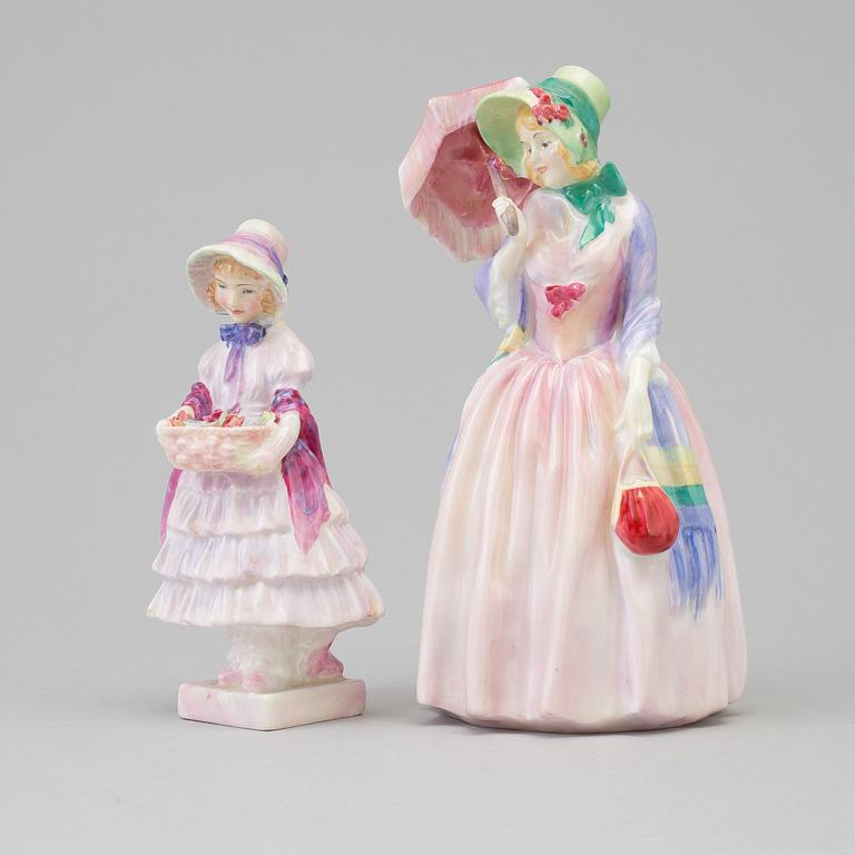 Five Royal Doulton porcelain figures, England, mid 1900s/second half of the 20th century.