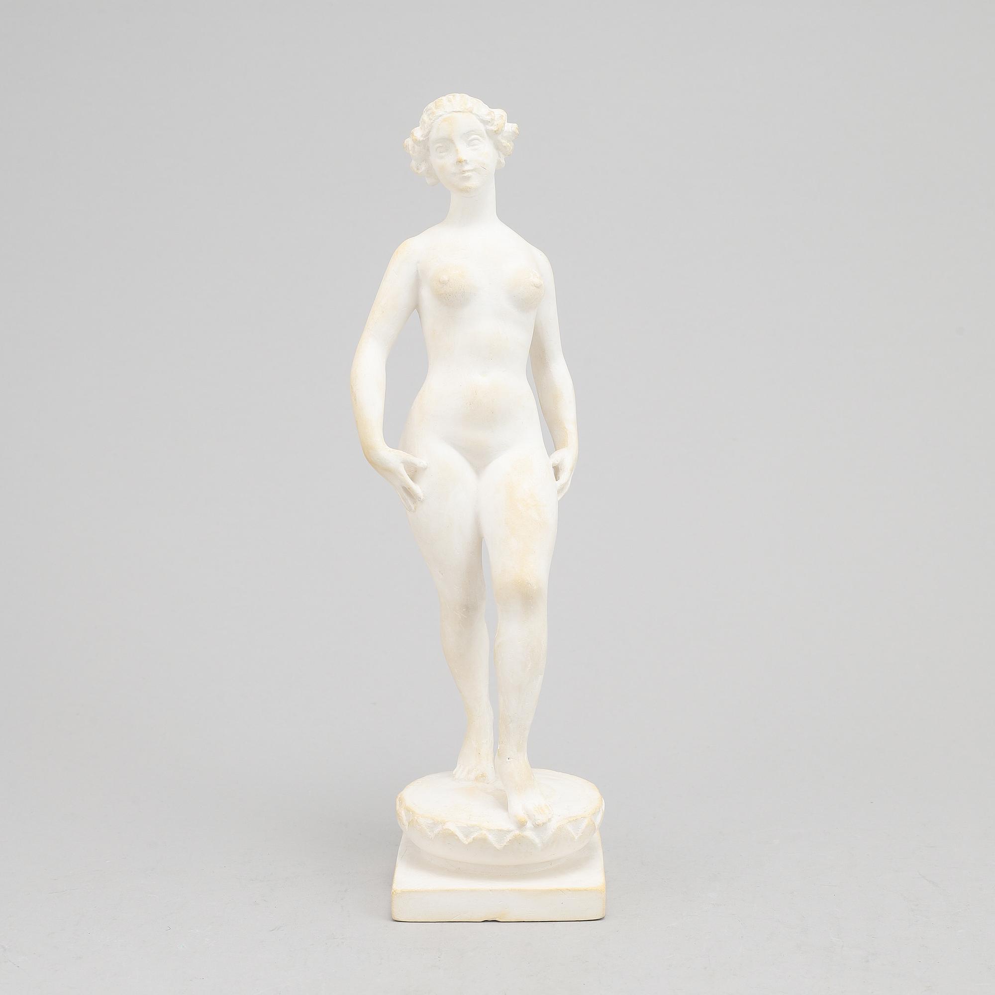 A plaster sculpture by Carl Eldh, signed Eldh.