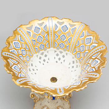 A large late empire chesnut basket, 19th Century, possibly Russian.