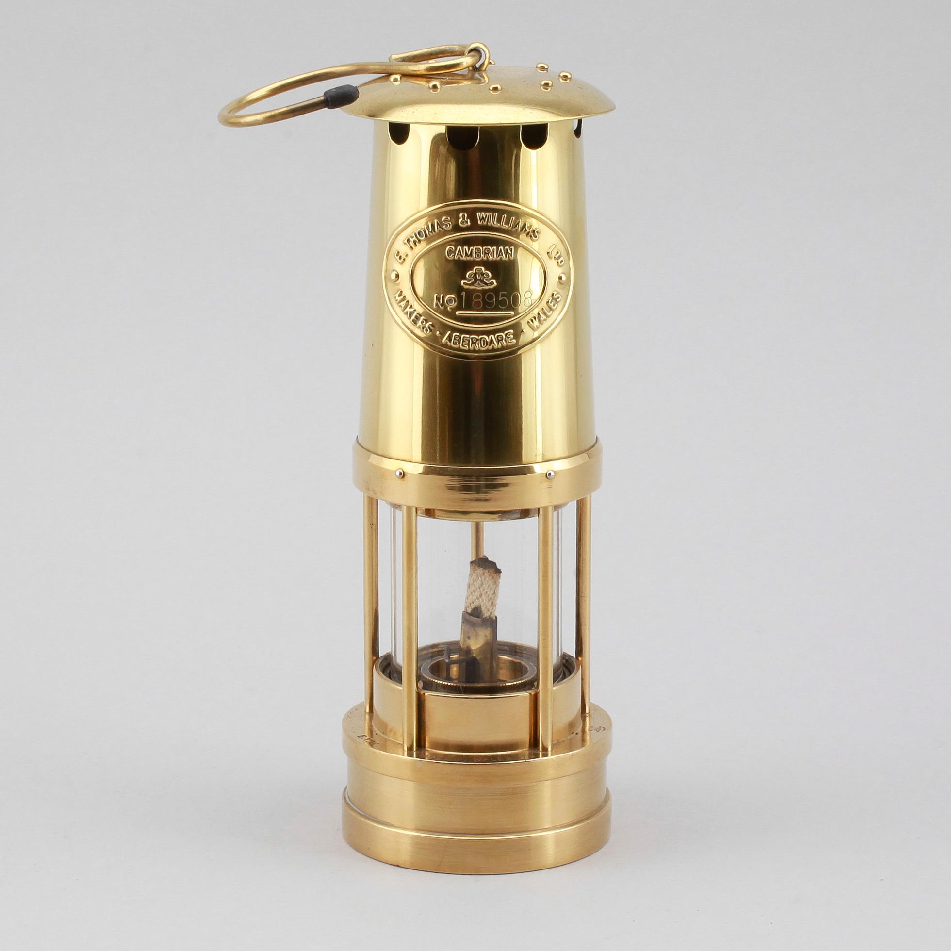 GRUVLYKTA, mässing, E. Thomas & Williams LTD, Aberdare, Wales, 1900-talets andra hälft.
