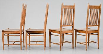 STOLAR, 4 st, design Carl Westman. Av samma typ som "Arbetarmöbeln", formgiven 1899.