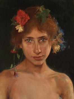 Hanna Hirsch-Pauli, Model with flowers in her hair.