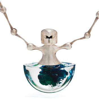 Björn Weckström, necklace, "Zitas victim", silver, acrylic.