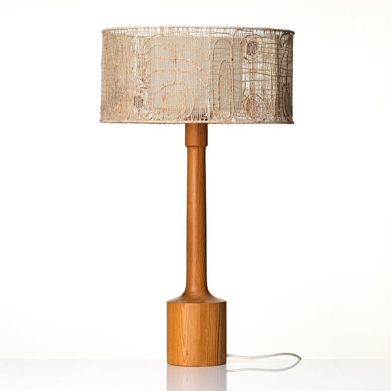 Marianne von Münchow, & Rudiger von Münchow, a pine table lamp, Svensk Hemslöjd, Sweden 1950-60s.