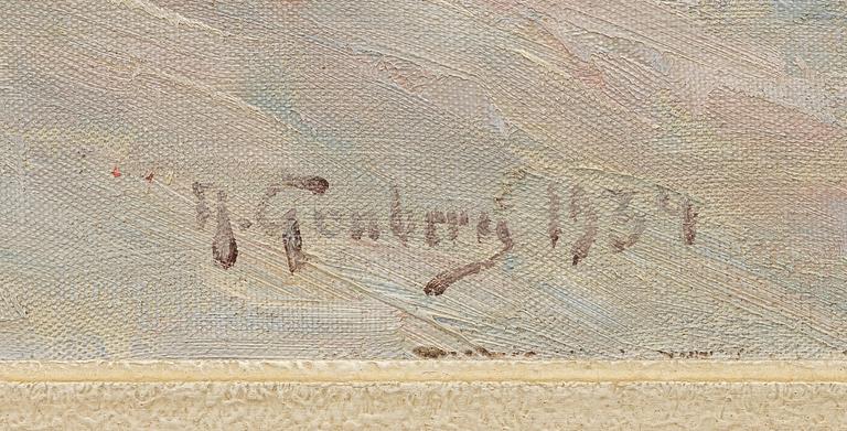 Anton Genberg, winter landscape.