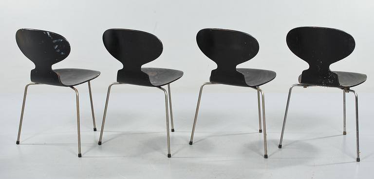 STOLAR, 4 st, "Myran", Arne Jacobsen för Fritz Hansen, 1900-talets andra hälft.