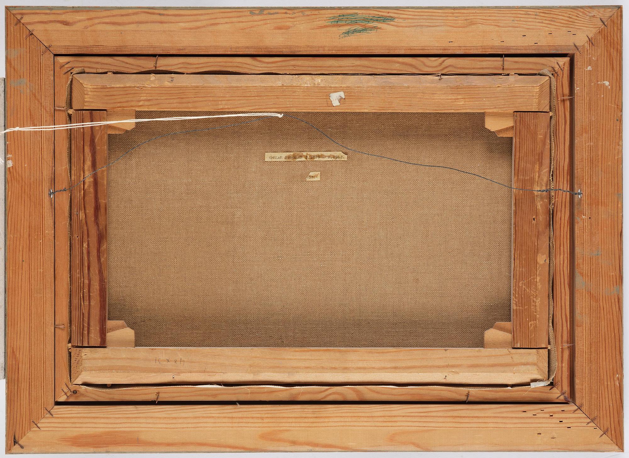 Oskar Bergman, Seascape with fish gulls.