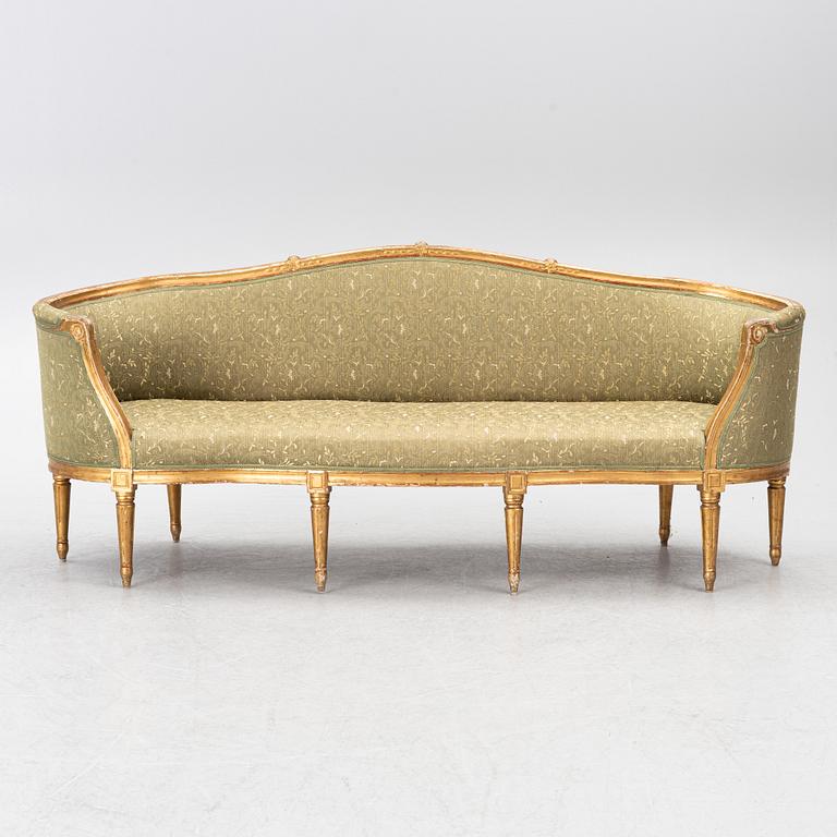 A Gustavian style sofa, 19th century.