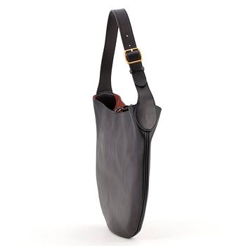 CÉLINE, a black leather shoulder bag.