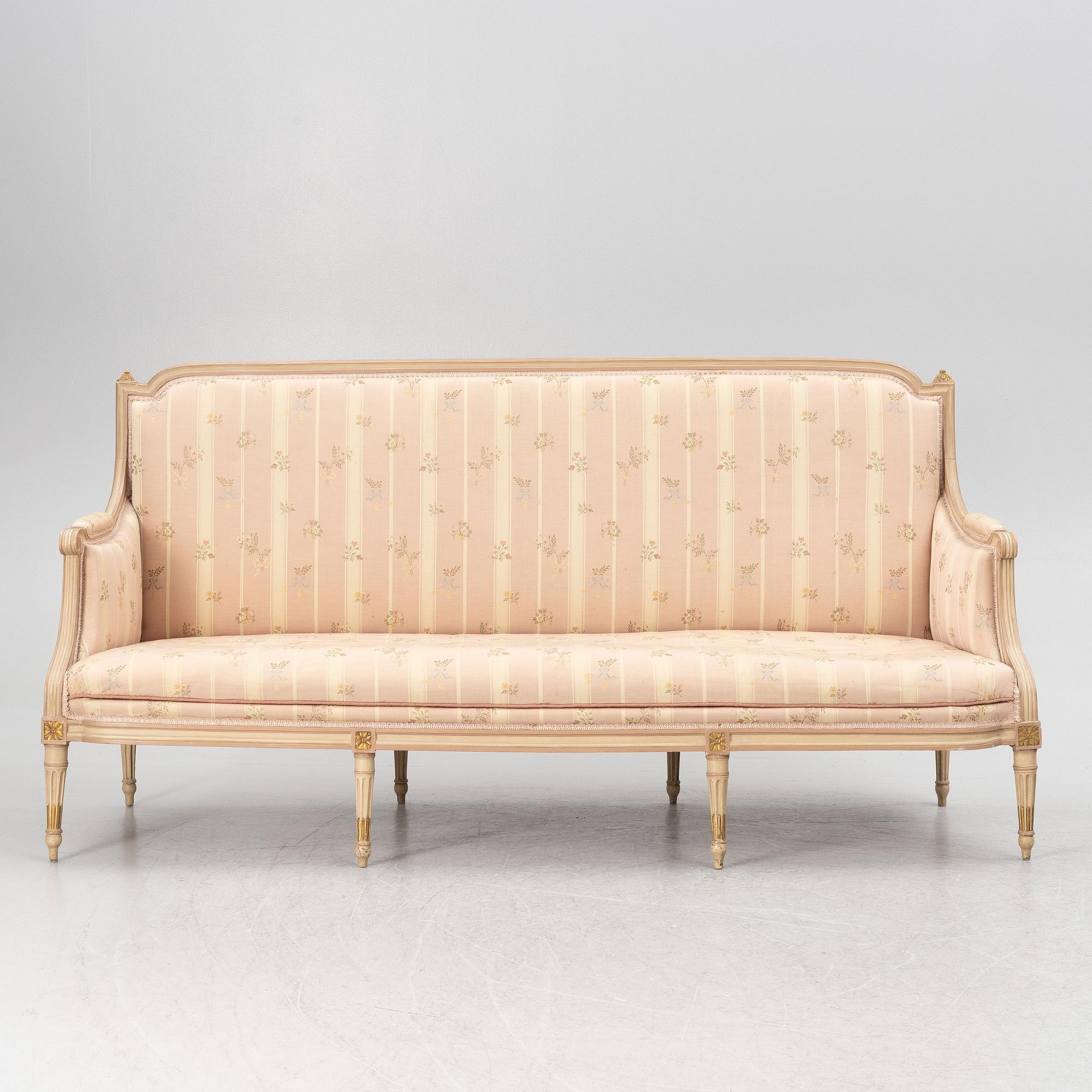 Soffa, sent 1800-tal. Gustaviansk stil.