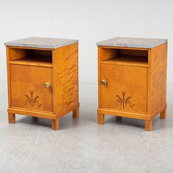 SÄNGBORD, ett par, 1930-tal.