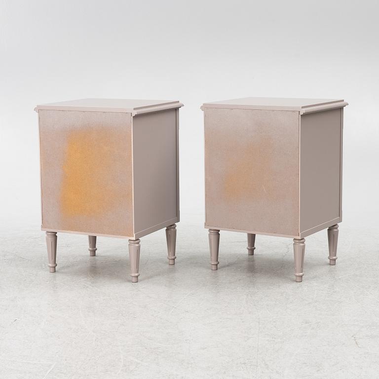 Nightstands, a pair, "Signum Gustavus", late 20th century.