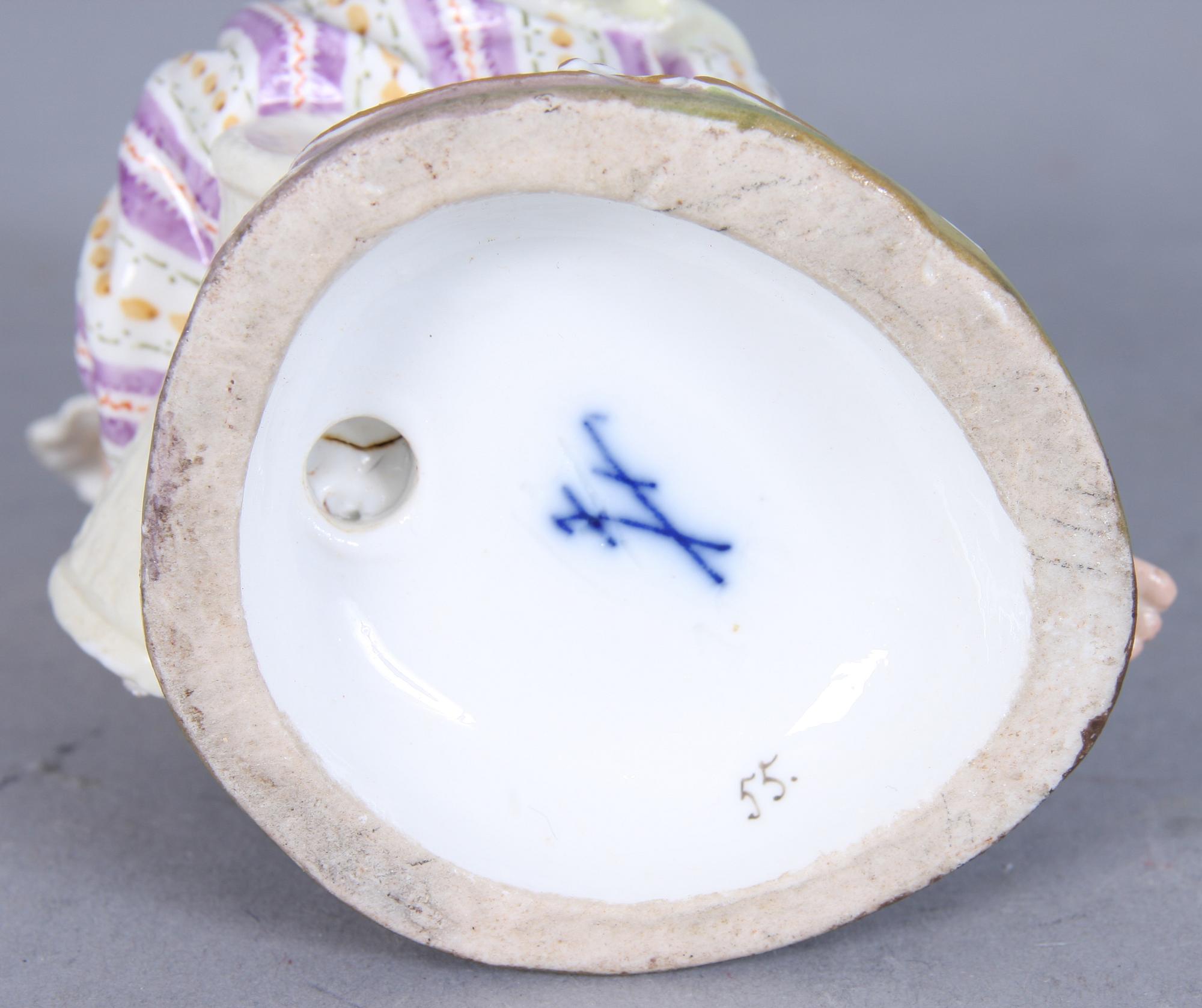 FIGURIN, porslin, Meissen.
