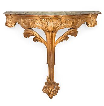 A CONSOLE TABLE. A Swedish rococo consoltable from the second half och the 18th century.