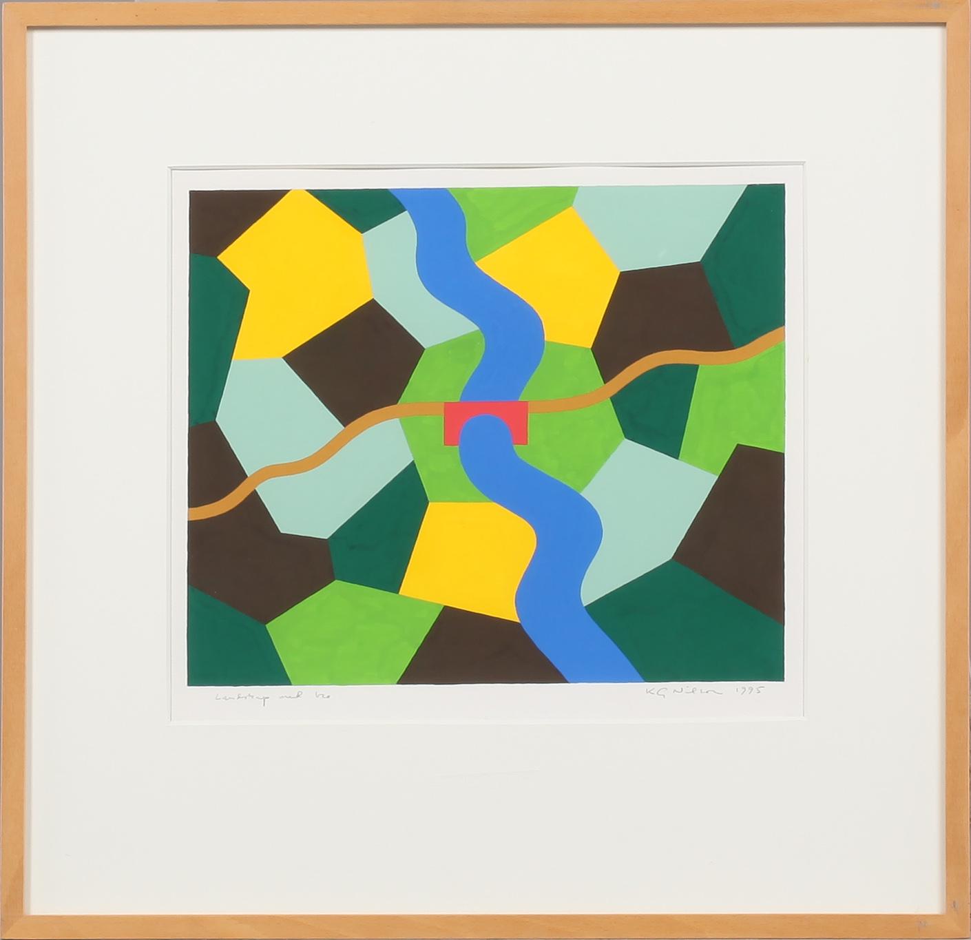 K G (KARL GUSTAF) NILSON, gouache, signerad och daterad 1995.