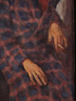 Lotte Laserstein, "Porträtt av en Gentleman i morgonrock (Jascha Golowanjuk)".