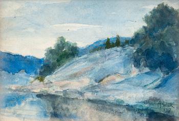 19. Maria Wiik, LANDSCAPE WITH CLIFFS.