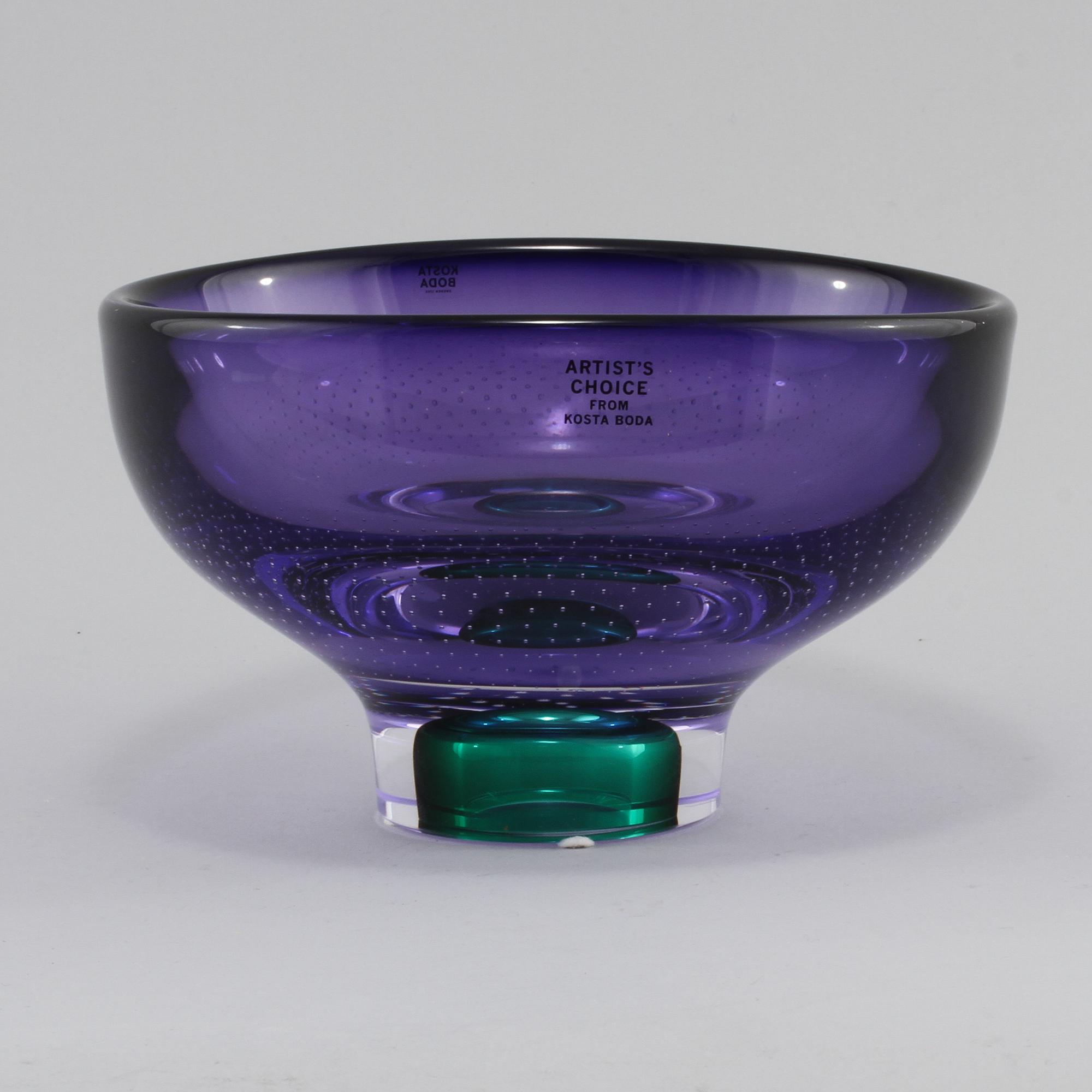SKÅL, glas, Göran Wärff, Kosta Boda, sent 1900-tal.
