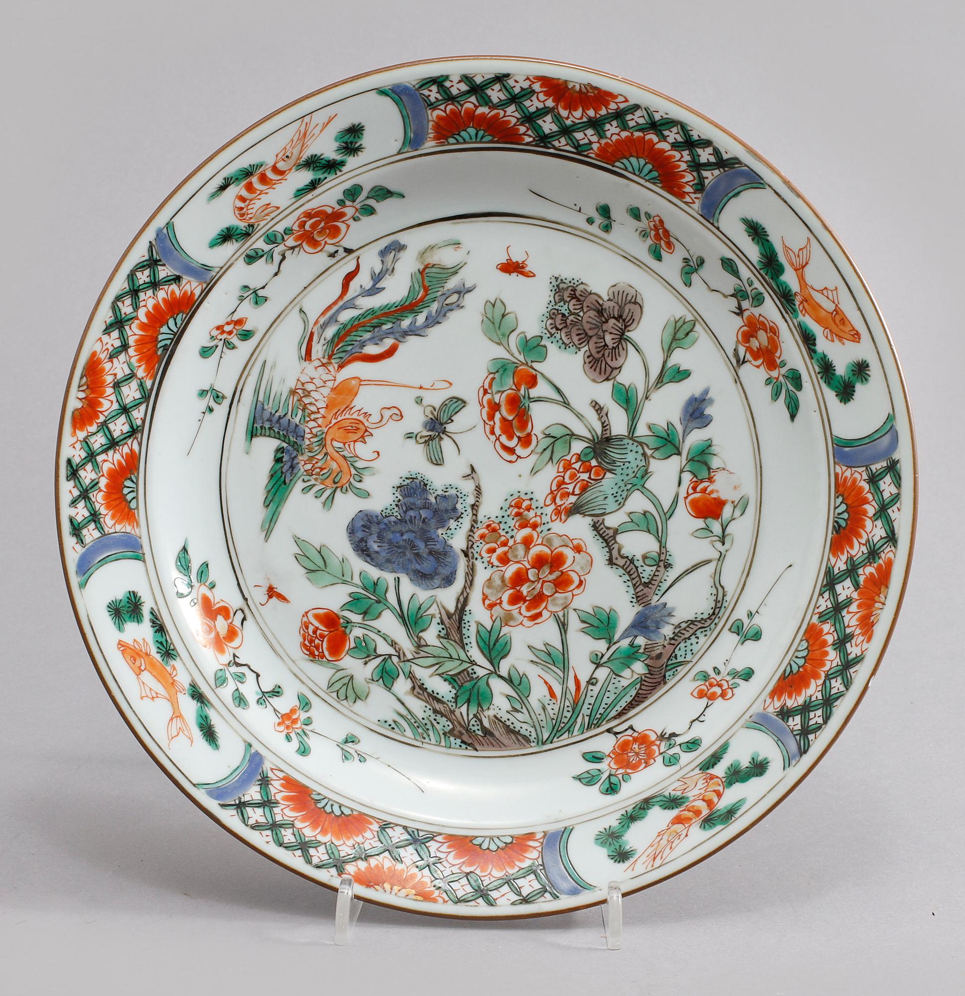 TALLRIKAR, 3st, porslin, Kina, Kangxi, 1700-tal.