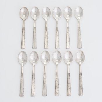 Jens Quistgaard, bestickservis, 35 dlr, silver, "Champagne",  Danmark 1950-52.