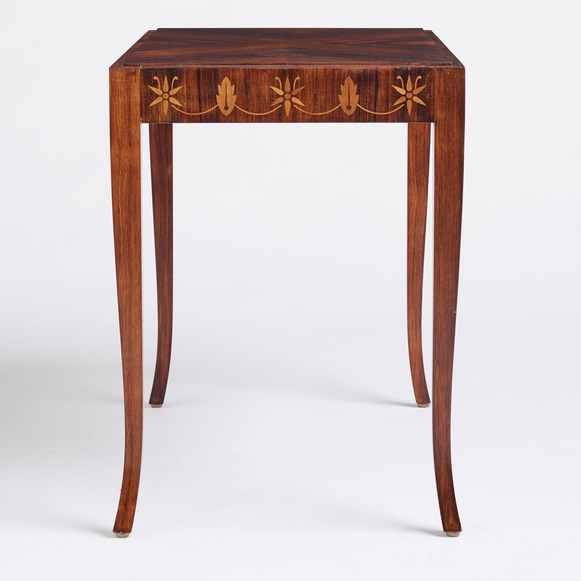 Reiners Möbelfabrik, a Swedish Grace coffee table, dated 26 2 1946.