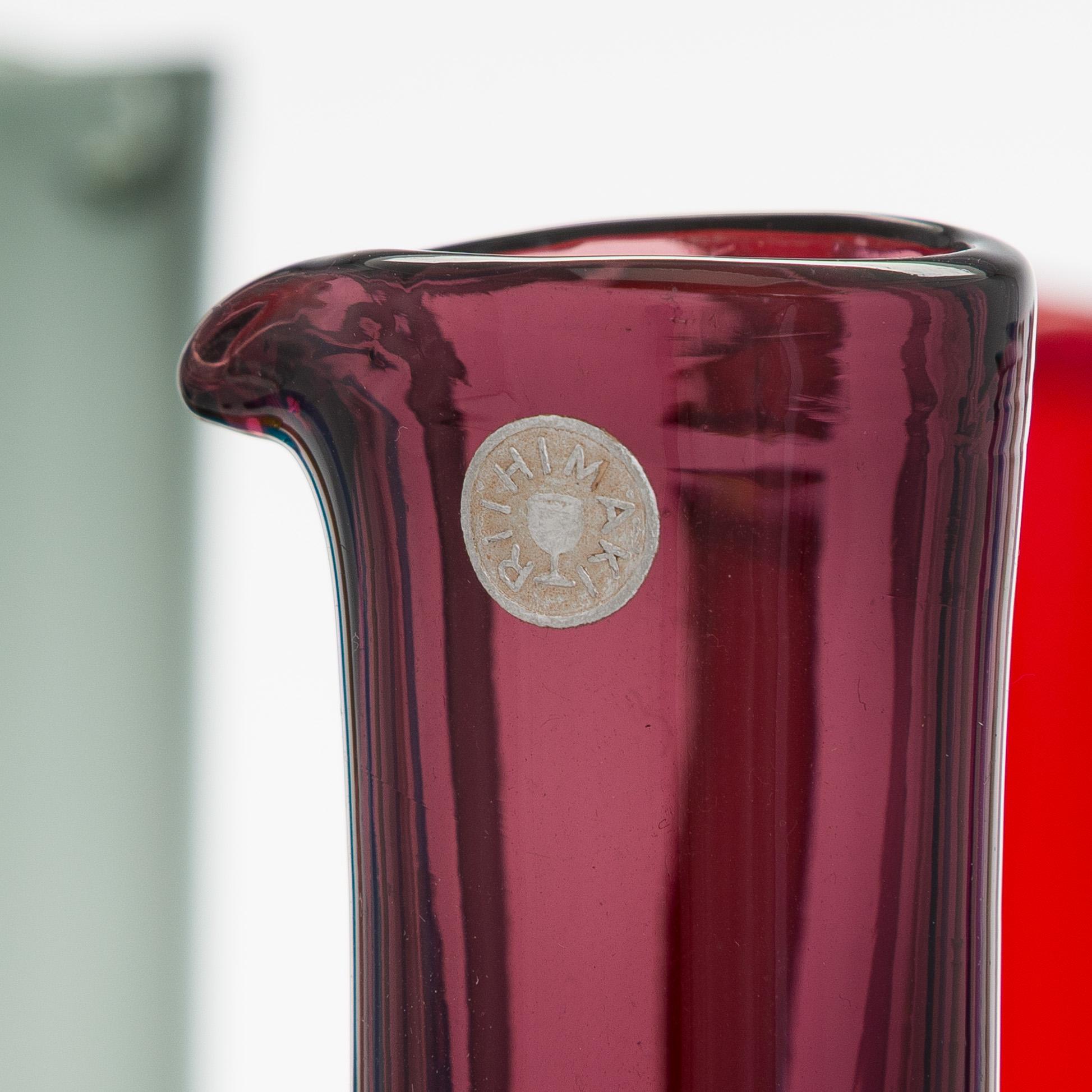 Nanny Still, a set of ten bottles signed Riihimäen Lasi O.Y Nanny Still.