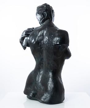Gudmar Olovson, skulptur. Signerad. Numrerad. Gjutarstämpel. Brons, höjd 108 cm, längd 67 cm.