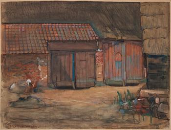 657. Piet Mondrian, Barn doors of a Brabant farm building.