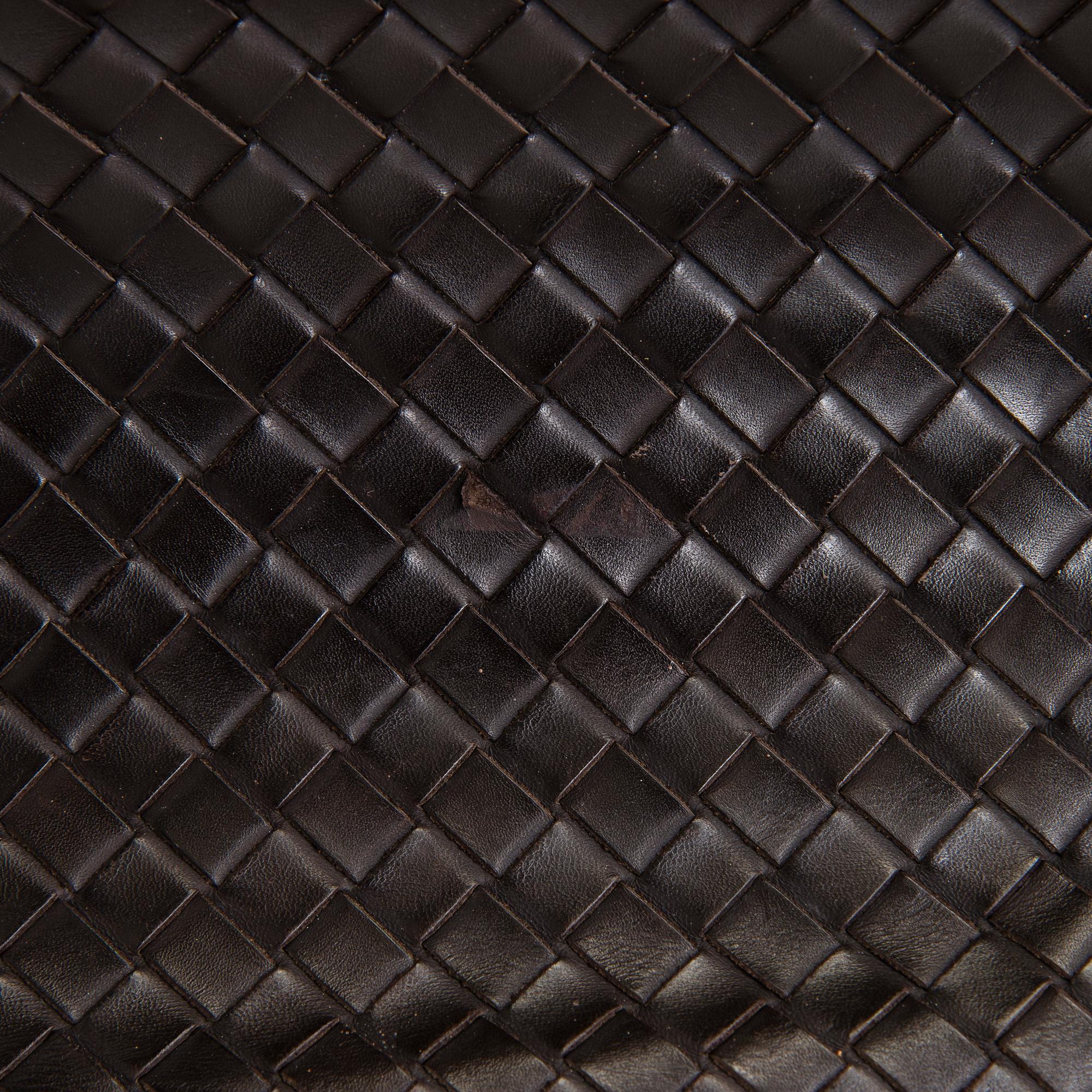 Bottega Veneta, a brown Intrecciato Leather Briefcase.