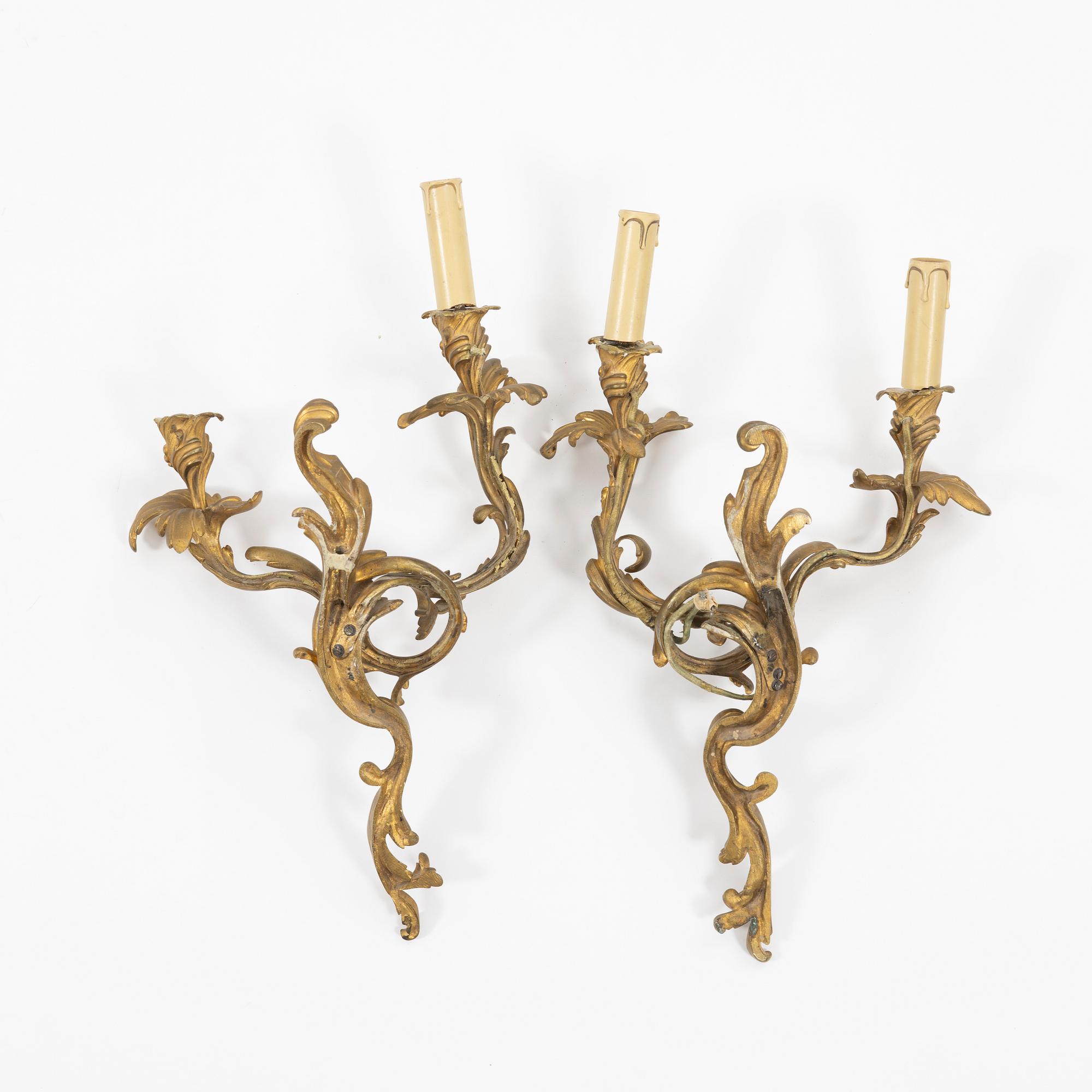 A pair of appliques, Louis XV style, France.