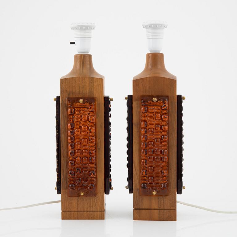 Bordslampor, ett par, 1960/70-tal.