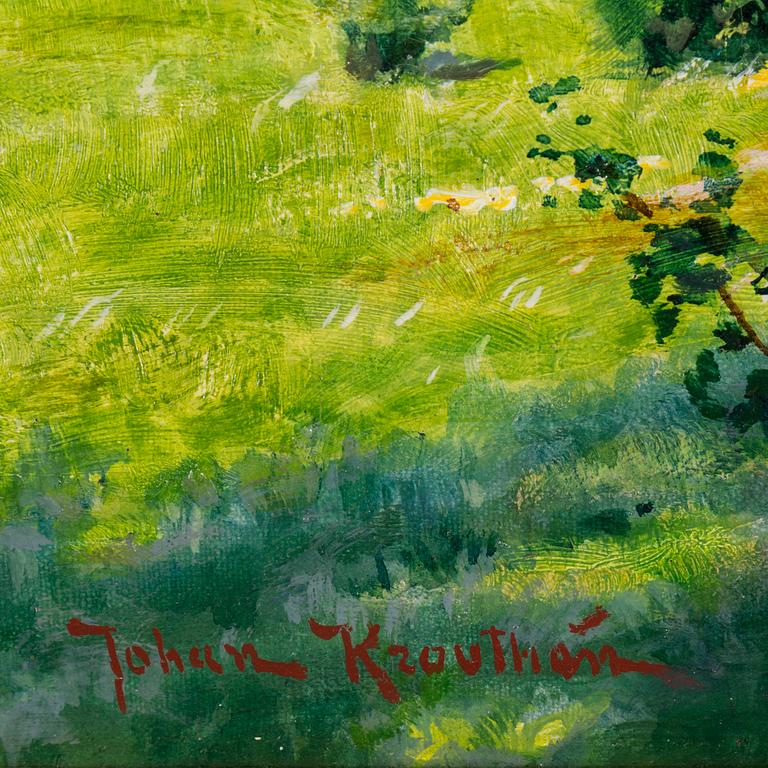 JOHAN KROUTHÉN, oil on canvas, signed.