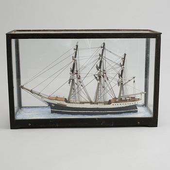 A diorama with boat, 20th century.