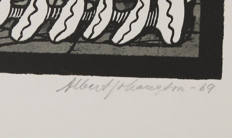 ALBERT JOHANSSON, litografi, signerad och daterad -69, numrerad 150/200.