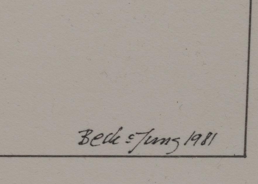 BECK & JUNG (HOLGER BÄCKSTRÖM & BO LJUNGBERG), Computer Ink plot, numrerad 70/90, signerad Beck & Jung 1981.