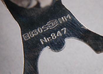 PARTI SILVER, 5 delar, bla London 1905.