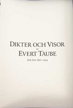 Gösta Werner, 'Visor av Evert Taube', two boxes with in total 62 colour lithographs, 1989, signed.