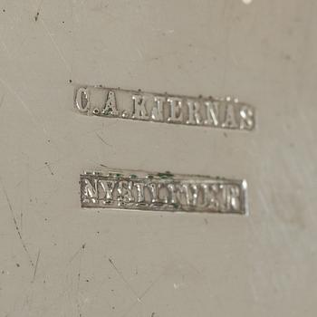 Brännvinscistern, nysilver, DA Kjernås Nysilfverfabrik, Göteborg.