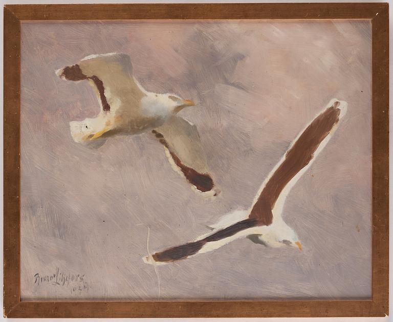 Bruno Liljefors, Flying seagulls.