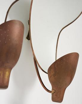 Carl-Axel Acking, a pair of wall lamps model number "5017", Bröderna Malmströms Metallvarufabrik, Malmö, 1940s.