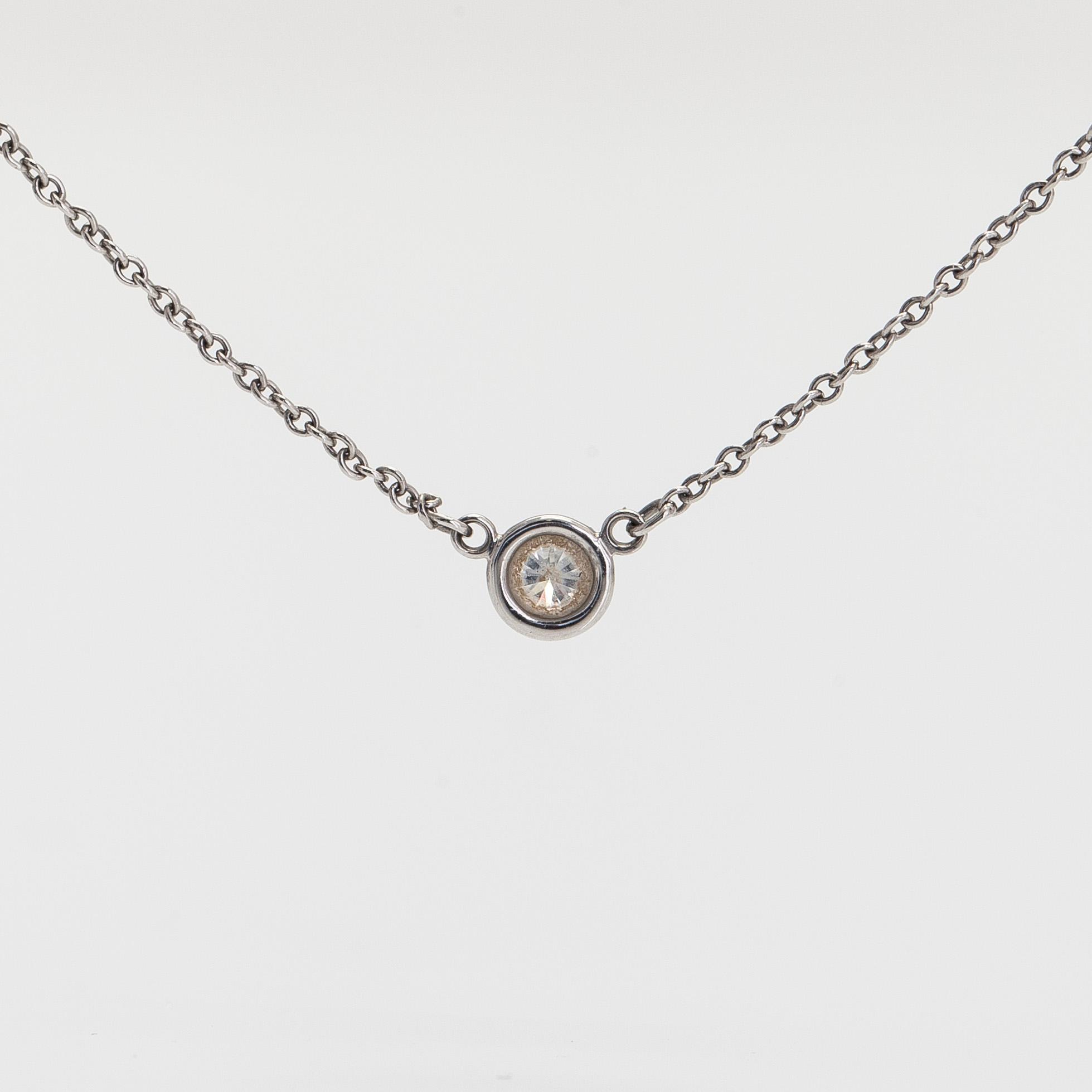 Tiffany & Co, Elsa Peretti, kaulakoru, "Diamonds by the Yard", platinaa ja timantti noin 0.17 ct.