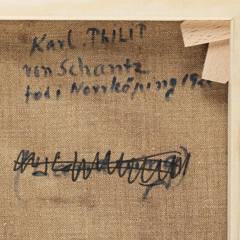 Philip von Schantz, oil on canvas. Signed and dated -88.