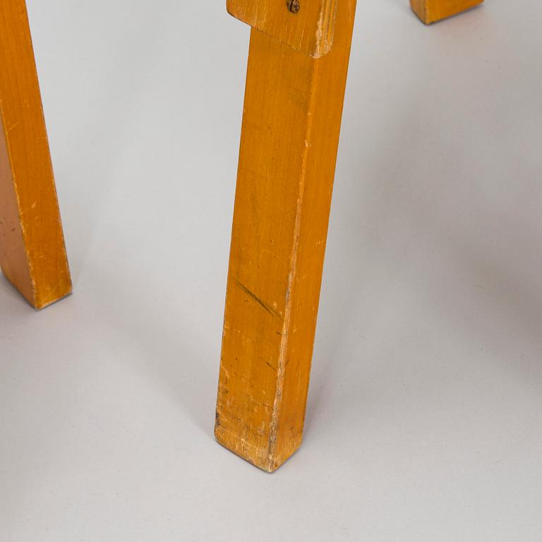 Alvar Aalto, a pair of  'A65' chairs for O.Y. Huonekalu- ja Rakennustyötehdas A.B. early 1940s.