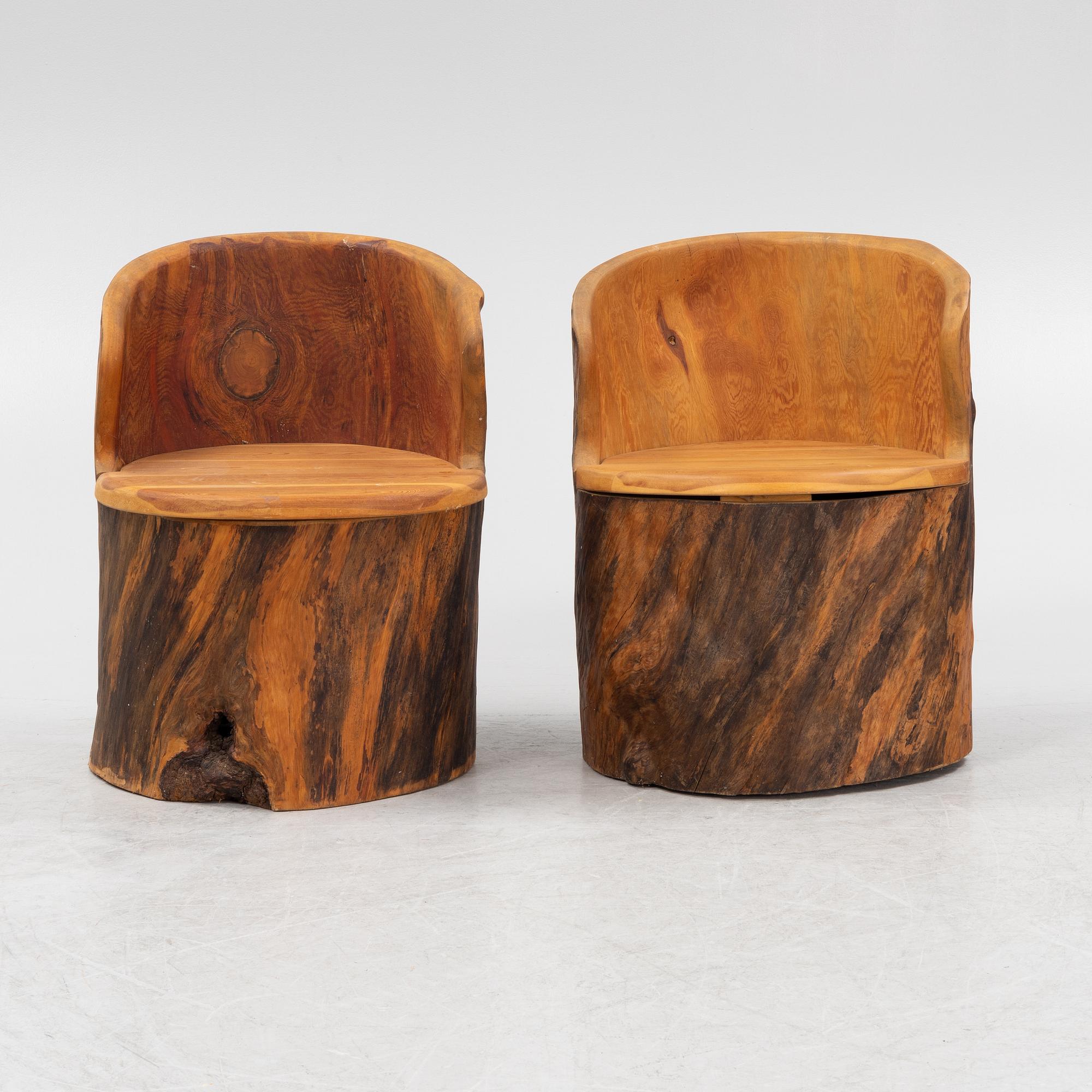 A pair of mid 20th century chairs.