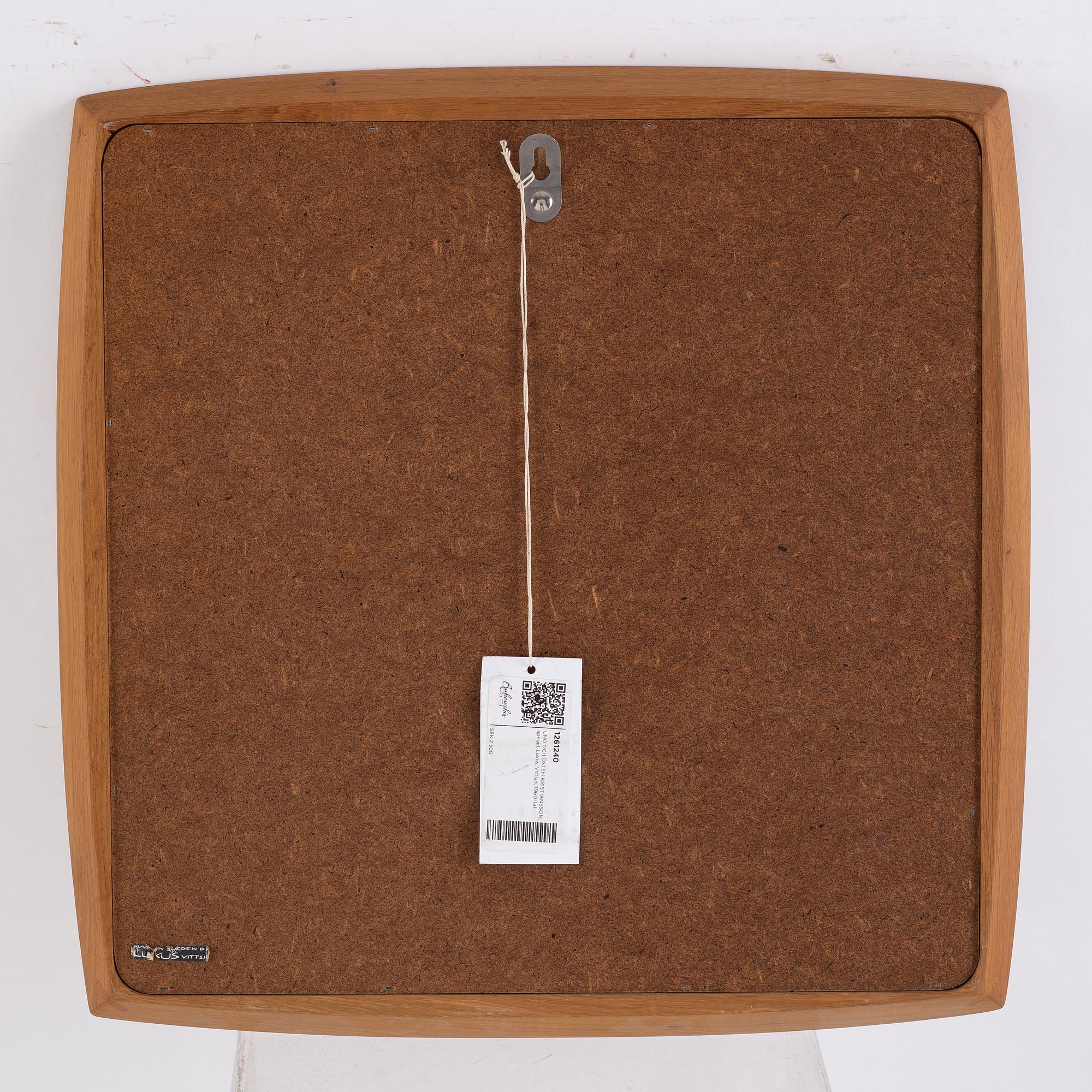 Uno & Östen Kristiansson, an oak mirror, Luxus, Vittsjö, 1960's.