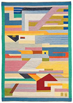 Agda Österberg, MATTO, flat weave, ca 243 x 172 cm, signed AÖ.